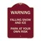Signmission Falling Snow and Ice Park Your Own Risk Heavy-Gauge Aluminum Sign, 24" H, BU-1824-24026 A-DES-BU-1824-24026 - alternate 1